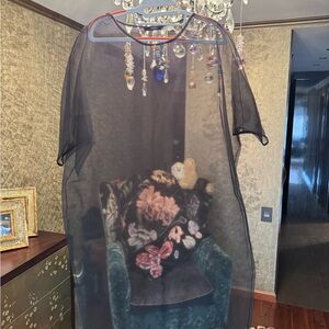 Verda See Through Black Dress